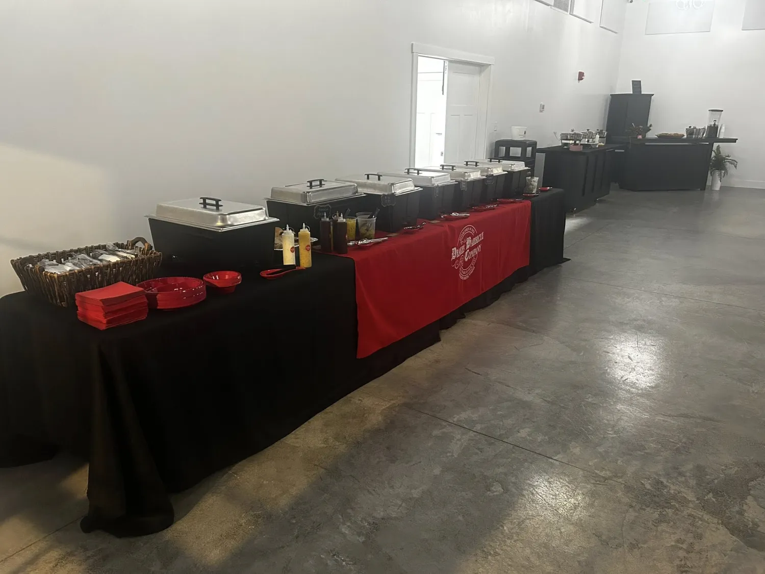 Drake's BBQ serving guests